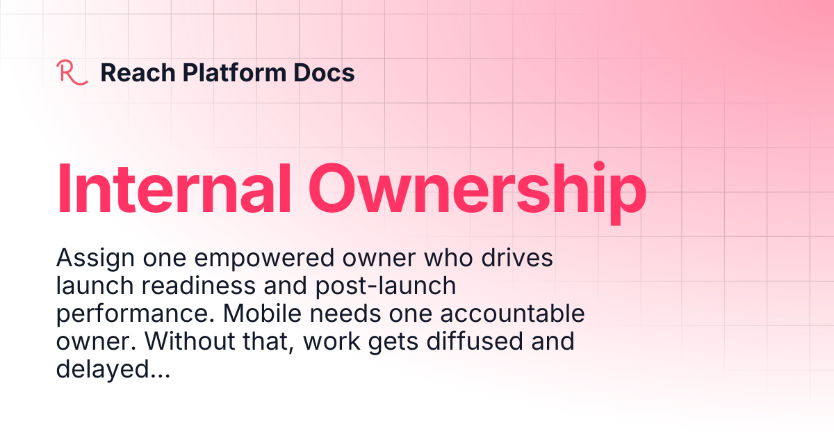Internal Ownership | Discovery | Reachplatform Docs